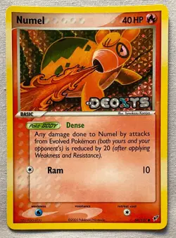 Pokemon Numel #68/107 Reverse Holo Common - 2005 EX Deoxys - NM or Better - Image 2