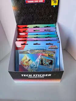 Pokemon Prismatic Evolutions Tech Sticker Collection (Lot of 12) Sealed W/Box - Image 2