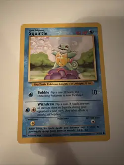 Pokemon Squirtle Base Set 063/102 Regular LP/NM Condition! - Image 1