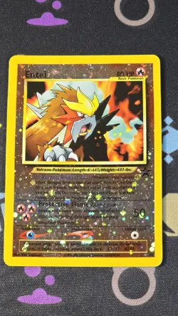 Entei Swirl HOLO Promo 34 MP PF Pokemon WOTC 1999 - Image 1