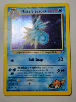 Misty's Seadra -Holo- Gym Heroes Pokemon G1 9 Rare PKMN DMG - Image 1