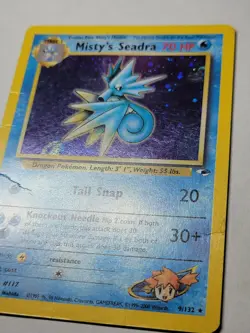Misty's Seadra -Holo- Gym Heroes Pokemon G1 9 Rare PKMN DMG - Image 2