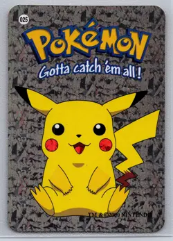 Pikachu 025 Pokemon Vending Silver Prism Cracked Ice Holo Near Mint or Better - Image 1