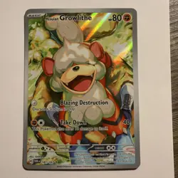 Hisuian Growlithe - 181/167 - Pokemon Twilight Masquerade Illustration Rare NM - Image 1