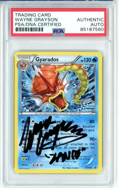 PSA Signed Wayne Grayson Pokemon TCG Gyarados XY109 Black Star Promo XY Holo - Image 1