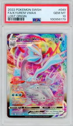 2022 Pokemon Sword & Shield - Lost Origin - Kyurem VMAX Full Art - #049 - PSA 10 - Image 1
