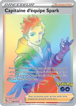 Carte Pokemon Capitaine d'equipe Spark 085/078 - Pokemon GO - Francais - Image 1