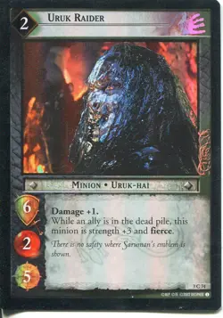 Lord Of The Rings CCG Foil Card RotEL 3.C74 Uruk Raider - Image 1