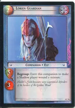 Lord Of The Rings CCG Foil Card TTT 4.C76 Lorien Guardian - Image 1
