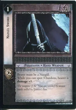 Lord Of The Rings CCG FotR Card 1.U218 Nazgul Sword - Image 1
