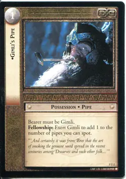 Lord Of The Rings CCG Card RotEL 3.U2 Gimli's Pipe - Image 1