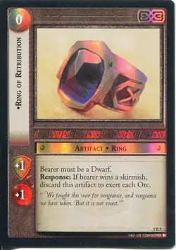 Lord Of The Rings CCG Reflections Foil Card 9R9 Ring Of Retribution - Image 1