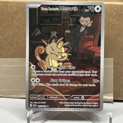 Team Rockets Meowth Destined Rivals Illustration Card 203/182 NM Condition - Image 1