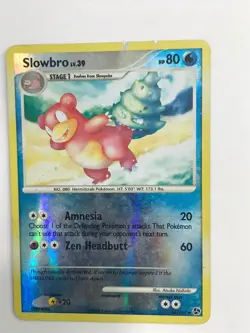 Slowbro LV. 39 Pokemon Card Great Encounters 54/106 EX Reverse Holo Uncommon - Image 2