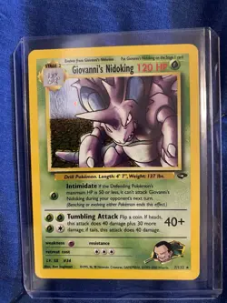 Pokemon TCG Giovanni's Nidoking Gym Challenge Holo Card 7/132 - Image 1