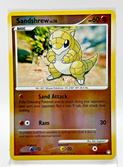 Sandshrew Reverse Holo 96/123 Pokemon Card Mysterious Treasures 2007 LP - Image 1