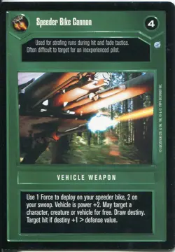 Star Wars CCG Endor Card Speeder Bike Cannon - Image 1