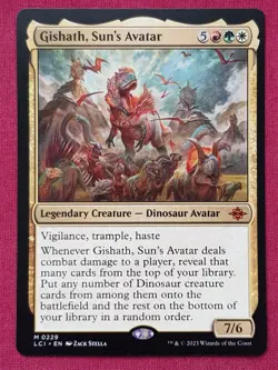 Magic The Gathering LOST CAVERNS OF IXALAN GISHATH SUN'S AVATAR card MTG - Image 1