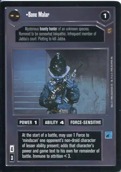 Star Wars CCG Jabbas Palace Card Bane Malar - Image 1