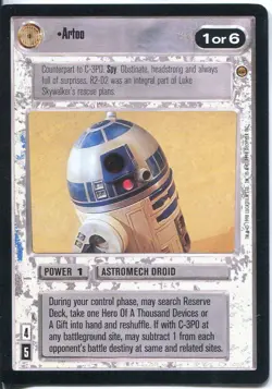 Star Wars CCG Jabbas Palace Card Artoo - Image 1