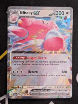 Blissey EX 134/167 Ultra Rare Scarlet & Violet Twilight Masquerade Pokemon Card - Image 1