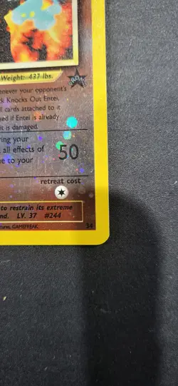 Entei #34 Black Star Promo Reverse Holo Rare Vintage Pokemon Card - NM - Image 5