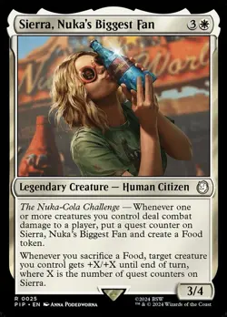 x1 Sierra, Nuka's Biggest Fan R MTG Universes Beyond: Fallout M/NM, English - Image 1