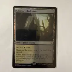 MTG - Shadowy Backstreet - FOIL - MKM 268 - Rare Land B/W - NM - Image 1