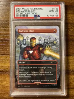 MTG✨GALVANIC BLAST (Brdless/Ext Art)✨SLD X MARVEL Iron Man PSA 10 RARE Instant - Image 1