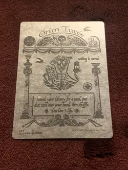 MTG Grim Tutor Silver Laminate Secret Lair Drop x MSCHF NM Condition Unplayed - Image 1