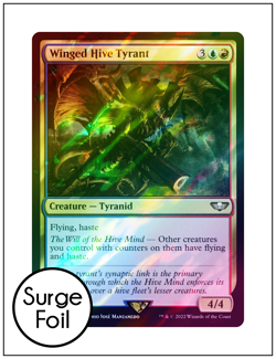 1x Winged Hive Tyrant, Surge Foil, Warhammer 40k, Magic MTG NM - Image 1