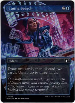 MTG Commander Masters Frantic Search Borderless Foil (Common) - Image 2