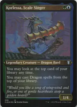 Korlessa, Scale Singer (Foil Etched) - FOIL - U Commander Legends: Battle for Ba - Image 1
