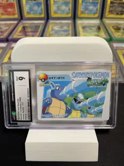 CGC 9 MINT Pokemon Japanese Bandai Carddass 1998 Pikachu Squirtle Wartortle #112 - Image 3