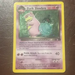 Dark Slowbro 12/82 Holo Unlimited 2000 Team Rocket Pokemon TCG - Image 1