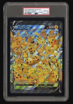 Pokemon Pikachu TCG V-Union Holo Promo SWSH141 Black Star PSA 10 JUMBO - Image 1