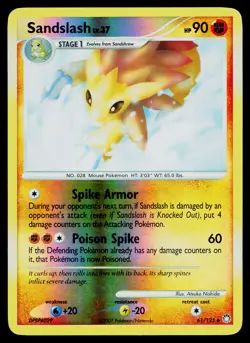Sandslash 61/123 Reverse Holo Uncommon Mysterious Treasures Pokemon HP - Image 1