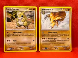 Pokemon Tcg Sandshrew 96/123 & Sandslash 61/123 Mysterious Treasures Non Holo - Image 1