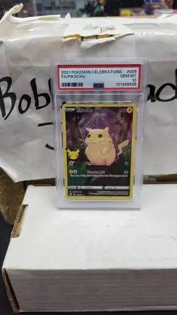 2021 PIKACHU FULL ART 25TH CELEBRATIONS POKEMON TCG PSA 10 GEM MINT #005 - Image 1