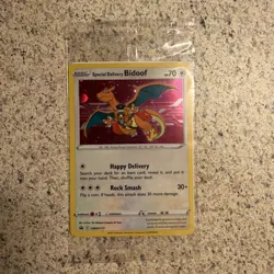 Pokemon TCG Special Delivery Bidoof SWSH177 Black Star Promo Sealed Mint - Image 1