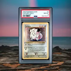 1999 Pokemon Clefairy Base Set Shadowless 1st Edition Holo PSA 8 [5/102] - Image 1
