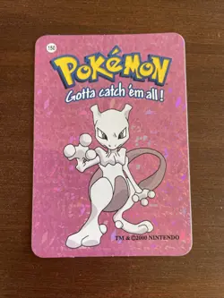 MEWTWO Vintage Pokemon Pocket Monster Vending Machine Prism Sticker 2000 - LP - Image 1