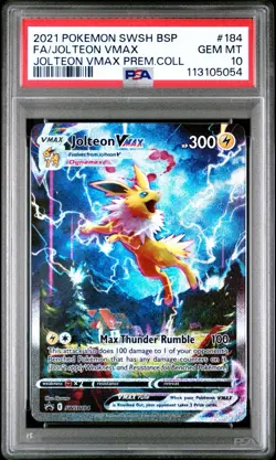 Jolteon VMAX SWSH184 Sword & Shield Promo - PSA 10 Gem Mint - Pokemon TCG ⚡ - Image 1