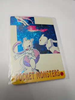 Mewtwo 1990s POKEMON POCKET MONSTERS VENDING PRISM STICKER #37 MEWTWO - Image 3