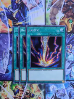 Yu-Gi-Oh x3 Raigeki TN19 - EN010 Prismatic Secret Rare 1st Edition NM Playset - Image 1