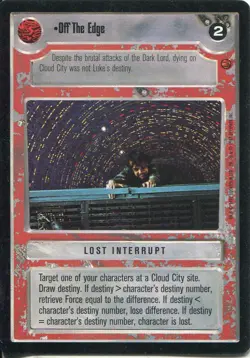 Star Wars CCG Cloud City Card Off The Edge - Image 1