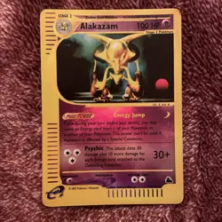 Nintendo Alakazam Pokemon TCG Expedition Base Set Rare Card Reverse Holo - Image 1