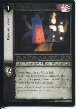 Lord Of The Rings CCG FotR Card 1.C160 Uruk Hai Sword - Image 1