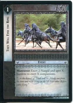 Lord Of The Rings CCG Card MoM 2.U81 They Will Find The Ring - Image 1