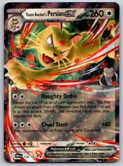Team Rocket's Persian ex 150/182 SV10: Destined Rivals NM Pokemon Card TCG - Image 1